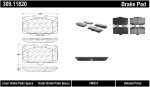 STOPTECH 309.11820 Передние спортивные тормозные колодки с шайбами и фурнитурой SUBARU Impreza 2006-2007 — изображение 2