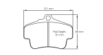 Задние тормозные колодки PAGID 2405-RSC1 для PORSCHE 981/982/718 Boxter/Cayman PCCB