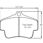 PAGID 2405-RS42 Колодки задние тормозные RS42 для PORSCHE 718 Cayman T 982C (тормоза PCCB)