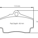 PAGID 2406-RS42 Колодки задние тормозные RS42 PORSCHE 718 Cayman S 2.5 (982)/981C Cayman GTS 3.4L