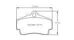PAGID 2406-RS42 Колодки задние тормозные RS42 PORSCHE 718 Cayman S 2.5 (982)/981C Cayman GTS 3.4L
