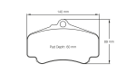 PAGID 2474-RST3 Колодки передние тормозные RST3 PORSCHE 996 GT3 (99-01) / 997 3.8 C S и 3.8 C 4S