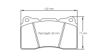 PAGID 2487-RST1 Колодки передние тормозные RST1 SUBARU STI, MITSUBISHI EVO, MEGANE RS / AUDI RS3 Sportback [8PA]