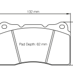 PAGID 2487-RS42 Колодки тормозные передние RS42 SUBARU STI, MITSUBISHI EVO, MEGANE RS/AUDI RS3 Sportback [8PA]