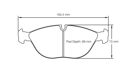 PAGID 2830-RSL29 Колодки передние тормозные RSL29 AUDI RS4 quattro Avant [B5] / VW Golf IV 3.2 R32 / MERCEDES-Benz SLK Roadster 32 AMG [R170]