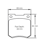 PAGID 3190-RSH42 Колодки тормозные RSH42 Alcon R тип [3451] D42/D48