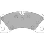 Передние тормозные колодки FERODO FCP4064H DS2500 для PORSCHE Cayenne (9YA) / Macan (95B) / Panamera (970)