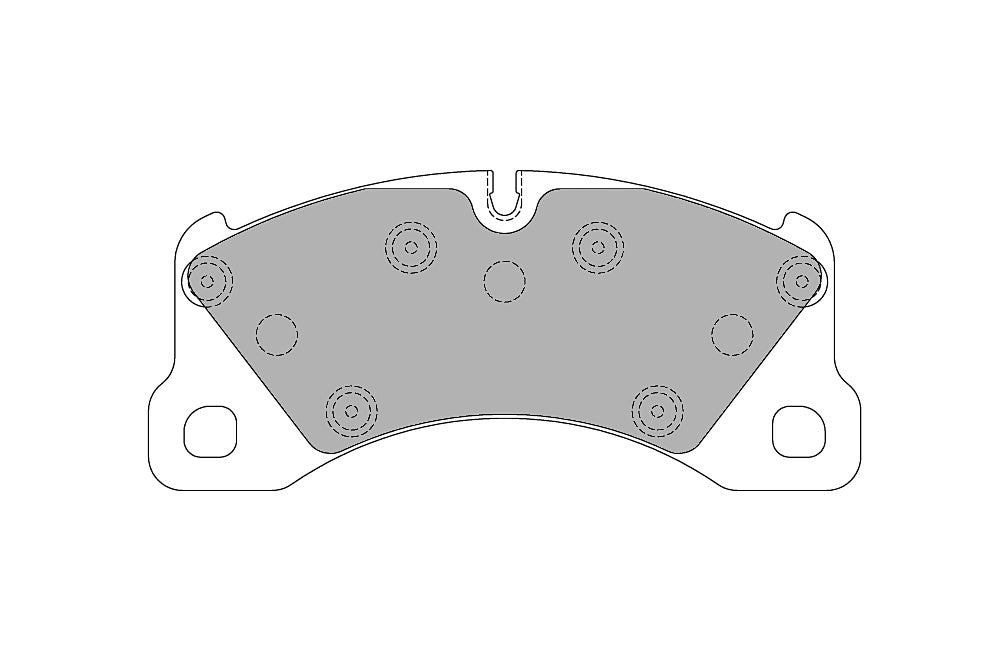38650_WBqH_FCP4064 Передние тормозные колодки FERODO FCP4064H DS2500 для PORSCHE Cayenne (9YA) / Macan (95B) / Panamera (970) — изображение 1