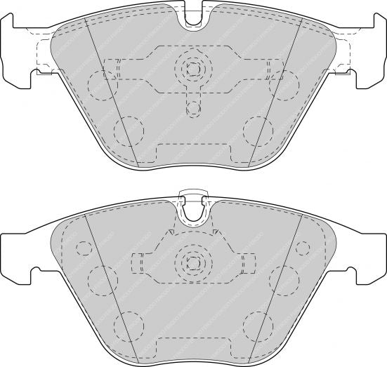 3gz2JxZL_fcp1628 Передние тормозные колодки FERODO FCP1625H DS2500 для PORSCHE Cayenne (955) / VW Touareg (7L) — изображение 1