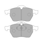 Передние тормозные колодки FERODO FCP1068H DS2500 для OPEL Astra G OPC 2000-2005 гг.