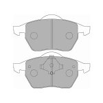 Передние тормозные колодки FERODO FCP590H DS2500 для AUDI A4 (B5) / A6 (C4)
