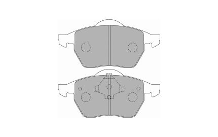 Передние тормозные колодки FERODO FCP590H DS2500 для AUDI A4 (B5) / A6 (C4)