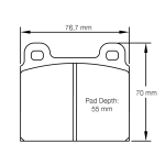PAGID 4501-RSL29 Колодки передние тормозные RSL29 PORSCHE 911 2.7/3.0/3.2 Carrera 72 - 89