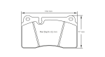 PAGID 4906-RSC1 Колодки задние тормозные RSC1 CHEVROLET CORVETTE/FERRARI F430