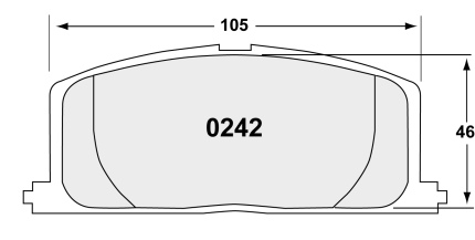 PFC 0242.22 Колодки тормозные Z-RATED передние TOYOTA CELICA, COROLLA, MR2, PASEO