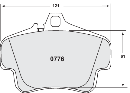 Задние тормозные колодки PFC 0776.10 Z-RATED для PORSCHE Porsche 981/986/987 Boxster S/987c Cayman 996/997
