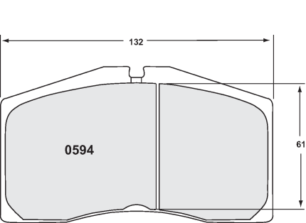 PFC 0594.06.20.44 Колодки передние тормозные AUDI S8 2002/PORSCHE 996 2000-05 GT3 R & RS (25мм)