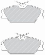 Передние тормозные колодки FERODO FCP406R DS3000 для RENAULT Clio II 2.0i RS