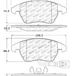 STOPTECH 309.11070 Передние спортивные тормозные колодки с прокладками и фурнитурой AUDI/VW A1/A3/A3 Quattro/Altea 2004-2019