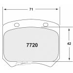 PFC 7720.84.15.44 Колодки задние тормозные RACING 84 CMPD 15 мм для AUDI RS3 LMS TCR 2021