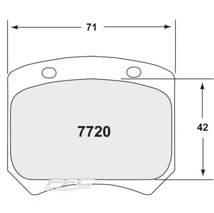 PFC 7720.84.15.44 Колодки задние тормозные RACING 84 CMPD 15 мм для AUDI RS3 LMS TCR 2021