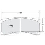 PFC 7770.84.18.44 Колодки задние тормозные RACING 84 CMPD 18 мм для FORD Mustang GT4