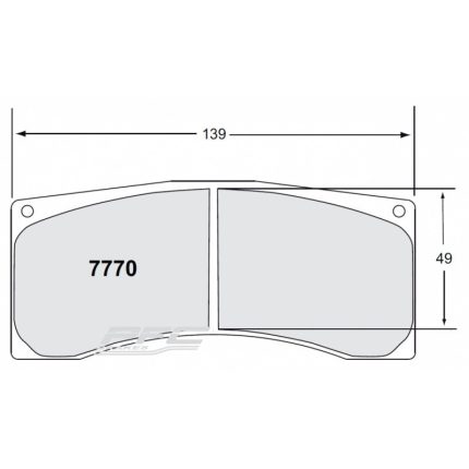 PFC 7770.84.18.44 Колодки задние тормозные RACING 84 CMPD 18 мм для FORD Mustang GT4