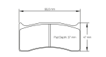 PAGID 8000-RS42 Колодки тормозные RS42 Alcon SR, CAR22 [4422] D37/Brembo 07.7881. 4-поршневой [тип 100А или семейство B08]