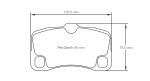 PAGID 8006-RSC1 Колодки задние тормозные RSC1 PORSCHE 997 GT3/GT2/Turbo/Carrera Mk2