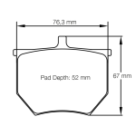 PAGID 8040-RSH42 Тормозные колодки RSH42 AP Racing CP2372 D52 / CP2382-12/13 E4+ CP2383-12/13 E4