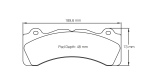 PAGID 8061-RSL29 Тормозные колодки RSL29 Brembo XA5.71.M2 6-поршневые D48 [семейство суппортов M]