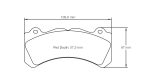 PAGID 8062-RSL1 Колодки тормозные RSL1 Brembo XA5.71.L2 6-поршневые D57.5 [семейство суппортов J, N]