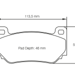 PAGID 8076-RS14 Тормозные колодки RS14 AP Racing CP7600 D46