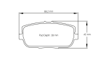 PAGID 8077-RSL29 Колодки задние тормозные RSL 29 MAZDA MX-5 Miata ND / Fiat Abarth 124 Spider [тормоза Brembo]