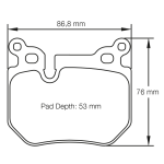 PAGID 8085-RSL29 Колодки задние тормозные RSL29 BMW 3 серии [E90] M-Technic / Brembo