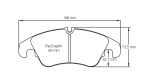 PAGID 8096-RSL19 Колодки передние тормозные RSL19 AUDI Q5 [8R] / AUDI S5 (диаметр диска 345 мм) / FORD Focus II 2.5RS