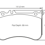 PAGID 8188-RSL29 Передние тормозные колодки для MERCEDES-BENZ A 45 AMG (W176) / CLA 45 AMG / SLK 55 AMG (R172) Iron Brakes