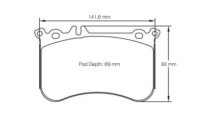 PAGID 8188-RSL29 Передние тормозные колодки для MERCEDES-BENZ A 45 AMG (W176) / CLA 45 AMG / SLK 55 AMG (R172) Iron Brakes