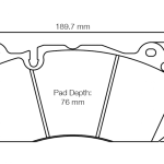 PAGID 8239-RSL29 Колодки передние тормозные RSL 29 FORD Mustang Shelby GT350 [6-поршневой суппорт Brembo / диск 15,5 дюйма]