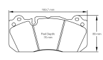 PAGID 8239-RSL29 Колодки передние тормозные RSL 29 FORD Mustang Shelby GT350 [6-поршневой суппорт Brembo / диск 15,5 дюйма]
