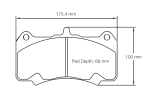 PAGID 8258-RSL1 Тормозные колодки RSL1 AP Racing CP7555 D69