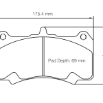 PAGID 8258-RSL1 Тормозные колодки RSL1 AP Racing CP7555 D69