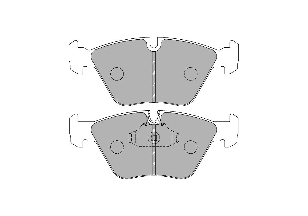90831_tn0O_FCP1073 Передние тормозные колодки FERODO FCP1073Z DSUNO для BMW 3 серии (E46) / 5 серии (E39) / X3 (E83) / Z4 (E85) — изображение 1