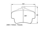 Задние тормозные колодки PAGID 2405-RSL1 для PORSCHE 996 Carrera/GT3/Turbo/987 Boxter S/Cayman S/R Iron Brakes
