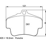 Задние тормозные колодки PAGID 2405-RSL1 для PORSCHE 996 Carrera/GT3/Turbo/987 Boxter S/Cayman S/R Iron Brakes