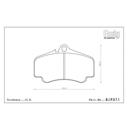 ENDLESS EIP071ME20 Колодки передние тормозные PORSCHE 996 3.6 TURBO/4S/GT2/GT3 4-поршневые