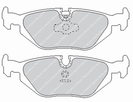 ETi8Bj1n_fcp850 Задние тормозные колодки FERODO FCP850H DS2500 для BMW 3 серии (E36) / 5 серии (E39) / Z3 (E36) — изображение 1