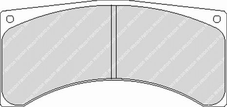 RoiZsUor_frp3070 Тормозные колодки FERODO FRP3070R DS3000 для суппорта Brembo 07.7869.12 / Wilwood GT 4000 — изображение 1