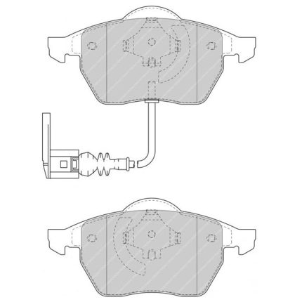 Передние тормозные колодки FERODO FDS1463 DS Performance для AUDI A6 (C4) / TT (8N)