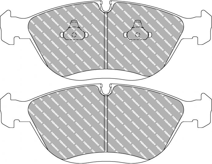 WOu2r1En_fcp1001 Передние тормозные колодки FERODO FCP1001Z DSUNO для AUDI RS4 (8D) / TT (8N) / A8 (4D) / VW Golf R32 (Mk4) / MERCEDES-BENZ C43 AMG / CLK55 AMG — изображение 1